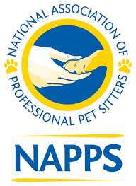 A logo for the national association of professional pet sitters.